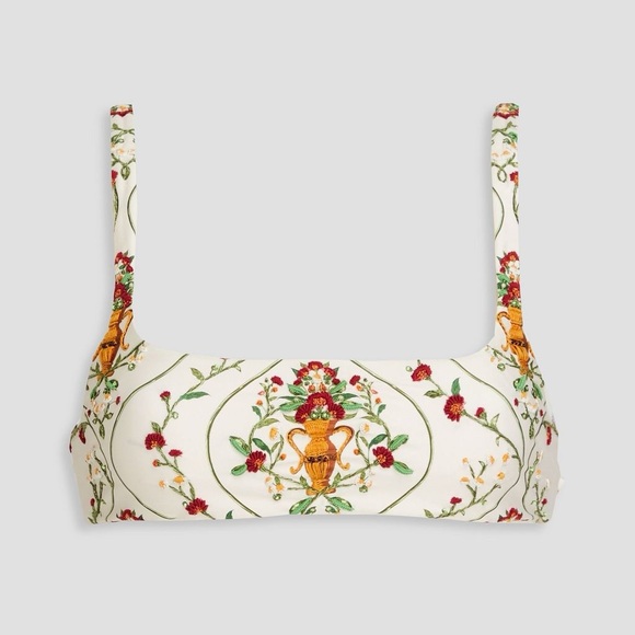 AGUA BY AGUA BENDITA | S / M | Havana Remedios Floral Print Strappy Bikini Top - Picture 4 of 12